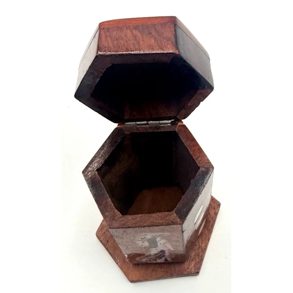 Chinese Retro Handmade Red Rosewood Toothpick Bucket Toothpick Holders Red
